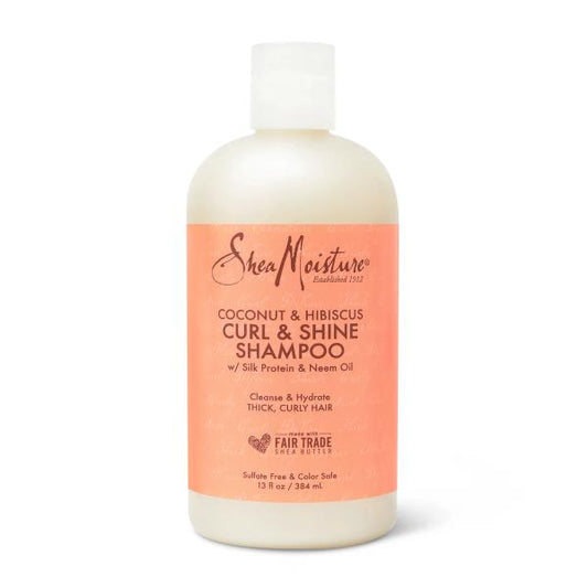 Shea Moisture Coconut & Hibiscus Curl & Shine Hair Shampoo 13oz