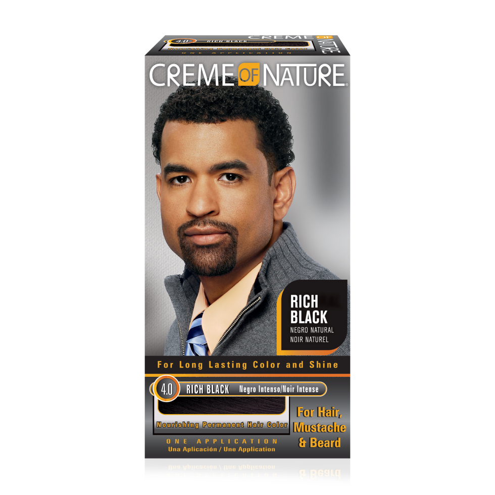 Creme of Nature Nourishing Permanent Gel Hair Color For Men Rich Black 4.0