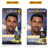 Creme of Nature Natural Looking Moisture-Rich Liquid Hair Color with Shea Butter Conditioner For Men Jet Black