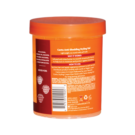 Cantu Anti-Shedding Styling Gel with Honey 18.5oz