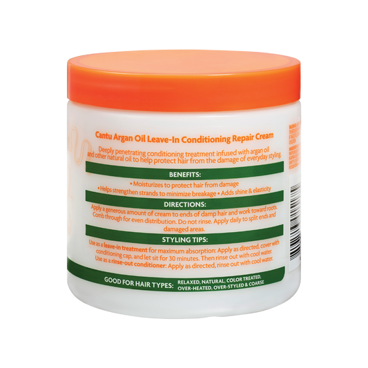 Cantu Argan Oil Leave In Conditioning Repair Cream 16oz