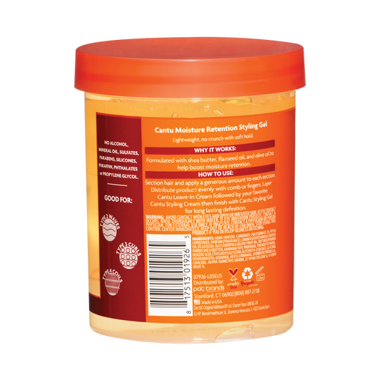 Cantu Moisture Retention Styling Gel with Flaxseed & Olive Oil 18.5oz