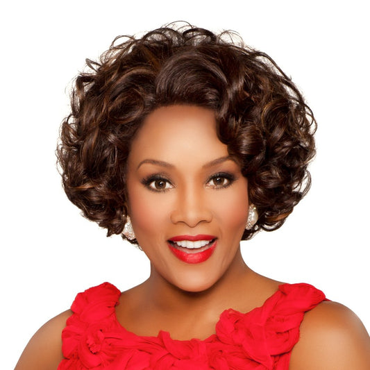 Vivica A Fox Pure Stretch Cap Synthetic "9 inch" Short Deep Lacefront  Wig-JADORE