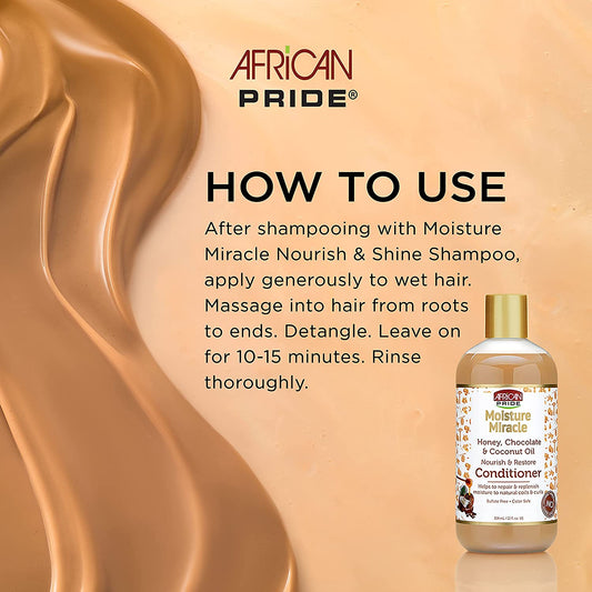 African Pride Honey,Chocolate&CoconutOil Conditioner 12oz/354ml