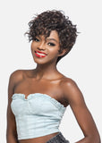 Vivica A. FOX HARLOW Short Loose Curl And Side Bang With Invisible Side Part Cap Wig