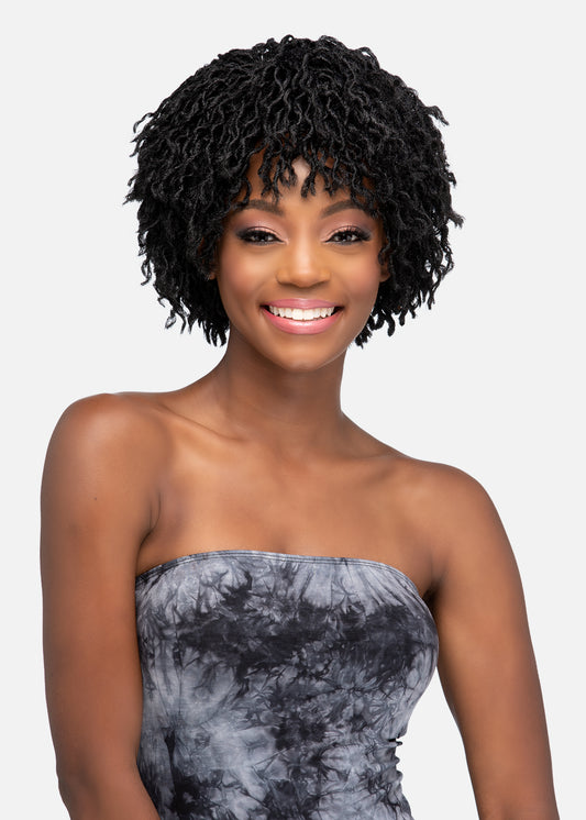 VIVICA A FOX KIENNA 9″ SHORT WAVY DREADLOCKS STYLE Synthetic Hair Pure Stretch Cap Wig