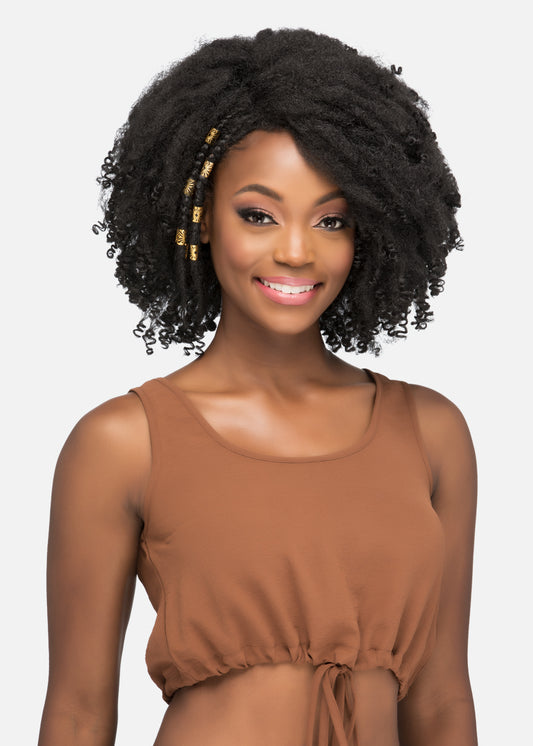 VIVICA A FOX KIRA 12″ TIGHT CURL BRUSHED OUT PURE STRETCH CAP SYNTHETIC FULL WIG