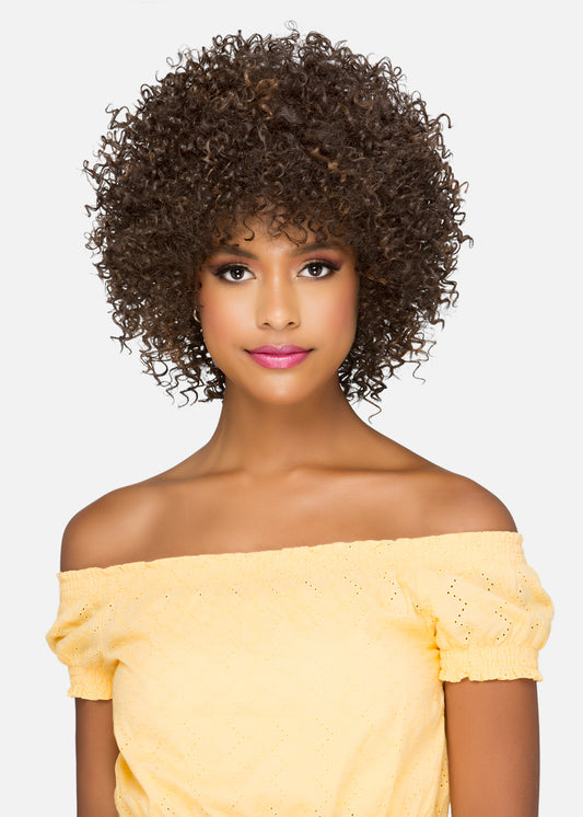 Vivica A Fox MADELYN 9″ LAYERED PIECED TIGHT CURL Pure Stretch Cap Wig