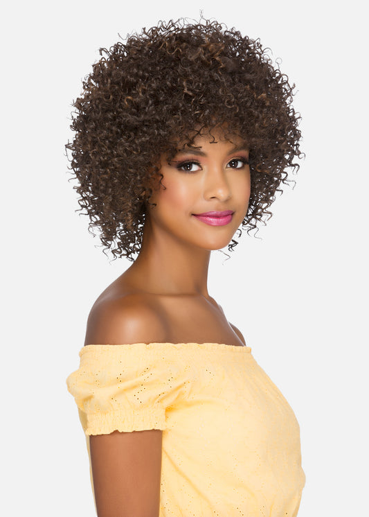 Vivica A Fox MADELYN 9″ LAYERED PIECED TIGHT CURL Pure Stretch Cap Wig