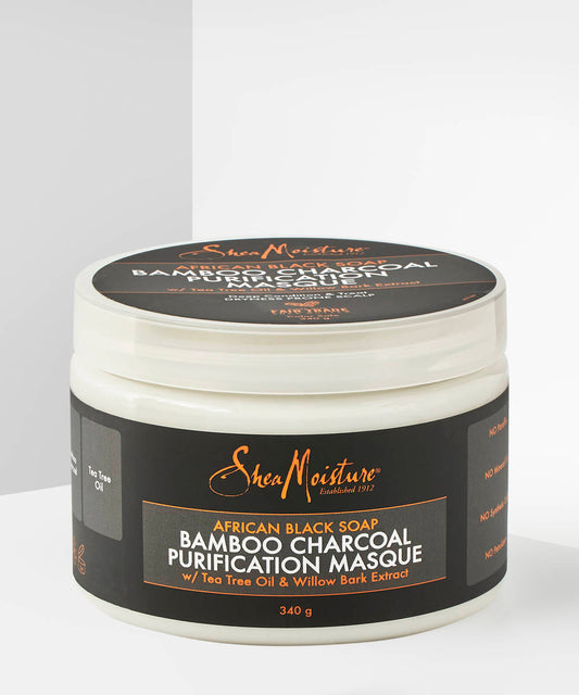 Shea Moisture African Black Soap Bamboo Charcoal Purification Masque 12oz