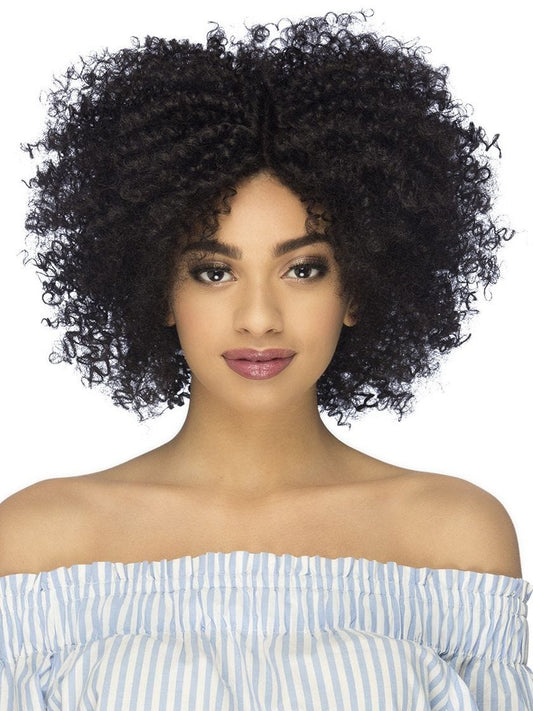 Vivica A Fox Pure Stretch Cap Synthetic  Long Layered "11 inch" Tight coil curls Wig- ABEGAIL