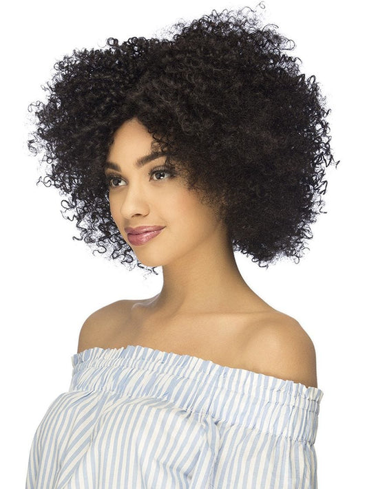 Vivica A Fox Pure Stretch Cap Synthetic  Long Layered "11 inch" Tight coil curls Wig- ABEGAIL