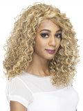 Vivica A Fox Pure Stretch Cap Synthetic Long "16 inch" Curly Swiss Lacefront Wig-LACE WIG