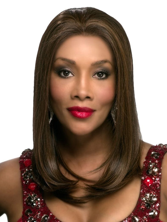 Vivica A Fox Pure Stretch Cap Synthetic "17 inch" Long Lacefront Wig-BRIE V AURORA V LACE WIG