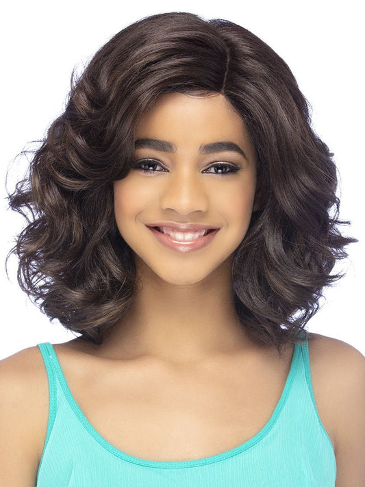 Vivica A Fox Pure Stretch Cap Synthetic  Long  "13 inch" Invisible side part Lacefront  Wig-  BRIA