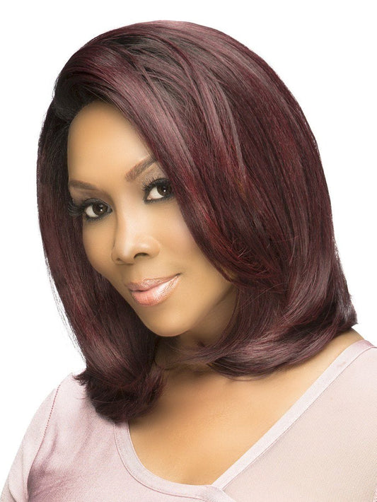 Vivica A Fox Pure Stretch Cap Synthetic "14 inch" Swiss Lacefront wrap style Wig-GIA