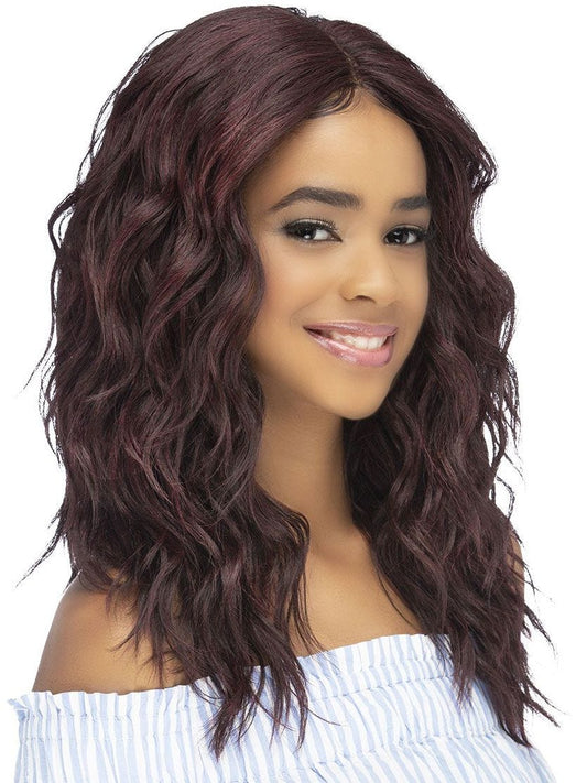 Vivica A Fox Pure Stretch Cap Synthetic  Long  "19 inch" Lacefront  Wig-  HEBE