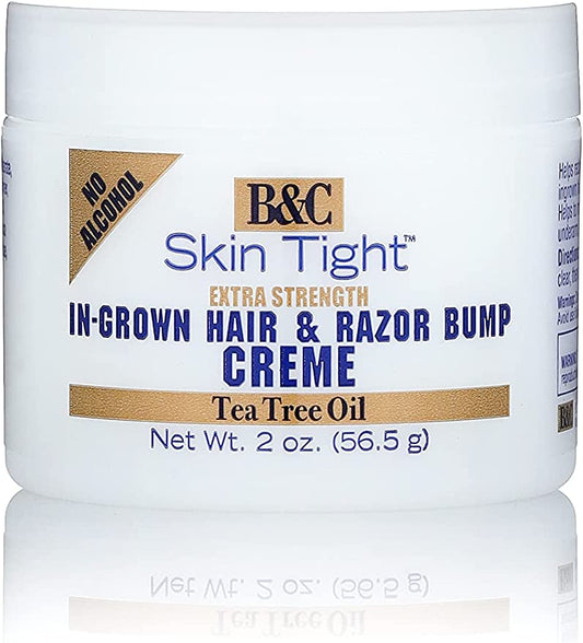 B&C Skin Tight Xtra Strenght In-Grown Hair & Razor Bump Creme With Tea tree Oil 56.5gms/2oz