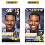 Creme of Nature Natural Looking Moisture-Rich Liquid Hair Color with Shea Butter Conditioner For Men Natural Black