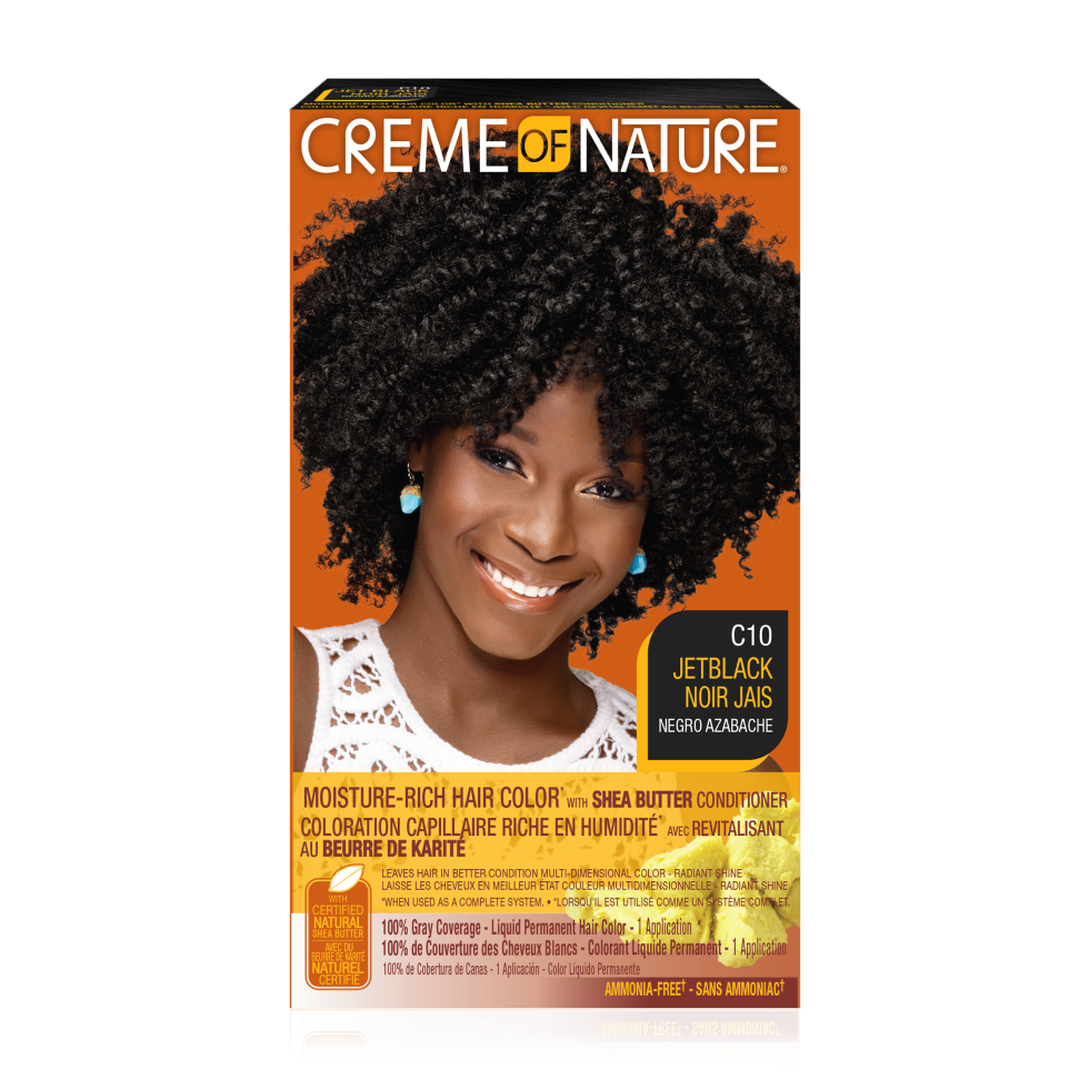 Creme of Nature Moisture-Rich Hair Color with Shea Butter Conditioner C10 Jet Black