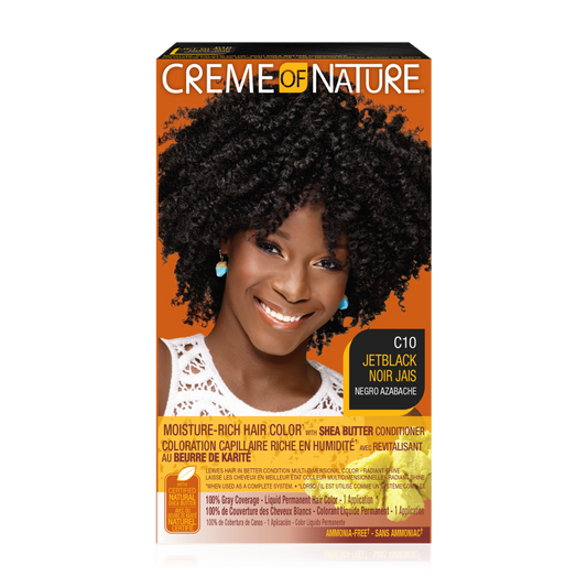 Creme of Nature Moisture-Rich Hair Color with Shea Butter Conditioner C10 Jet Black