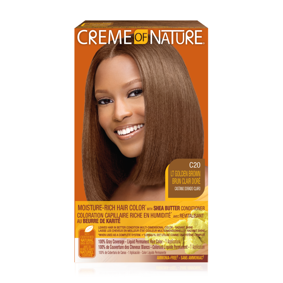 Creme of Nature Moisture-Rich Hair Color with Shea Butter Conditioner Light Golden Brown C20