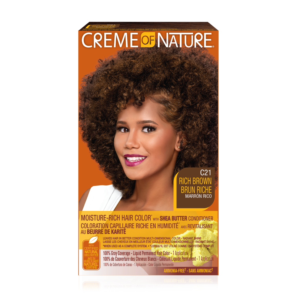 Creme of Nature Moisture-Rich Hair Color with Shea Butter Conditioner Rich Brown C21