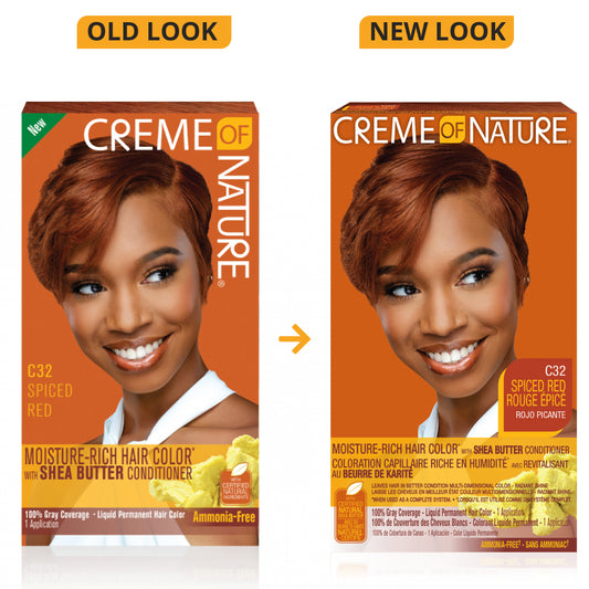 Creme Of Nature Moisture-Rich Hair Color with Shea Butter Conditioner  Spiced Red C32