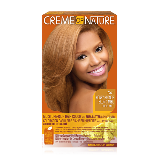 Creme of Nature Moisture-Rich Hair Color with Shea Butter Conditioner Honey Blonde C41
