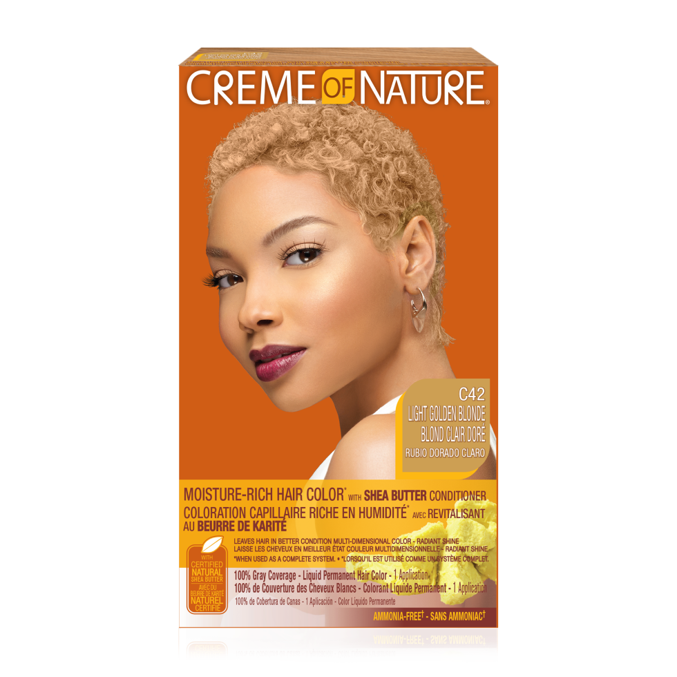 Creme of Nature Moisture-Rich Hair Color with Shea Butter Conditioner Light Golden Blonde C42
