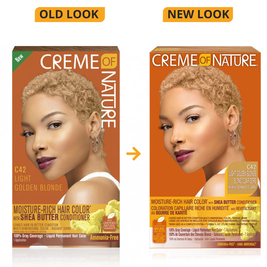 Creme of Nature Moisture-Rich Hair Color with Shea Butter Conditioner Light Golden Blonde C42