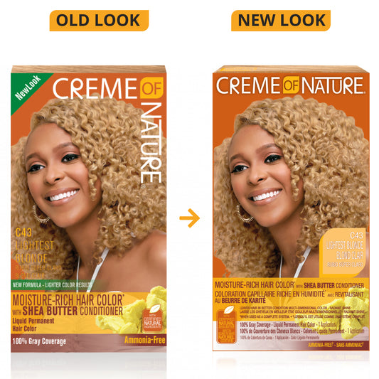 Creme of Nature Moisture-Rich Hair Color with Shea Butter Conditioner Lightest Blonde C43