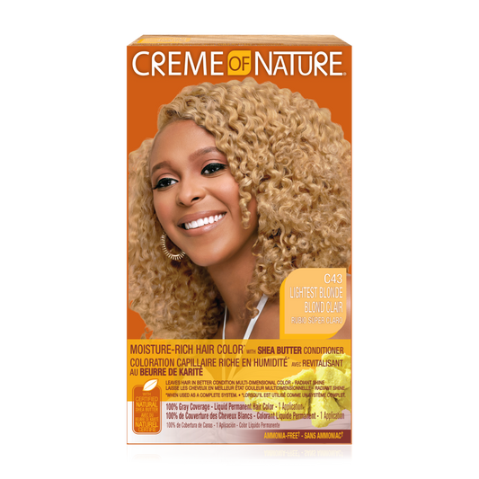 Creme of Nature Moisture-Rich Hair Color with Shea Butter Conditioner Lightest Blonde C43