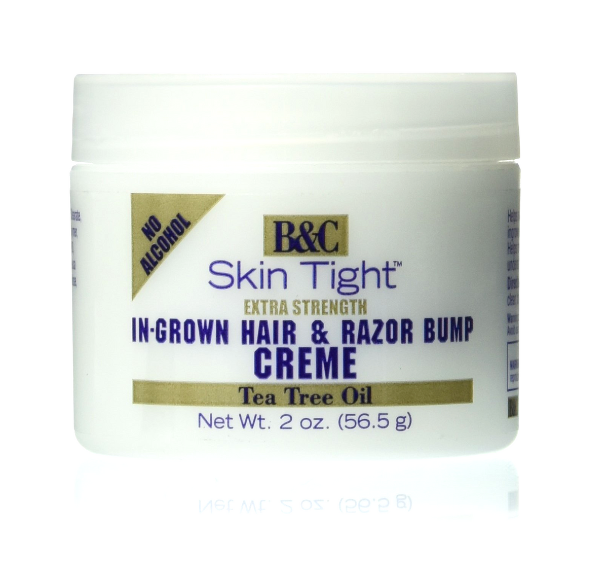 B&C Skin Tight Extra Strength IN-GROWN HAIR RAZOR BUMP CREAM 2 oz (Tea Tree Oil)