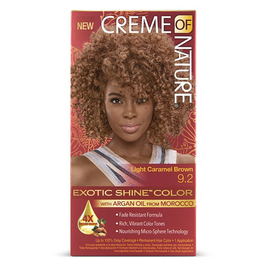 Creme of Nature Exotic Shine Color with Argan Oil  Light Caramel Brown 9.2