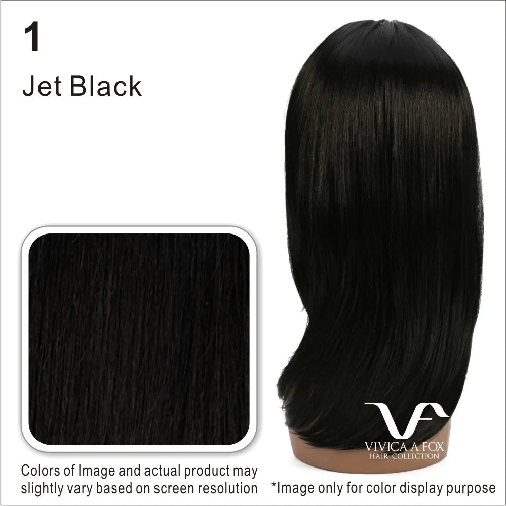 Vivica A Fox Pure Stretch Cap Synthetic "26 inch"naturally curly wave with side swept bang Wig-KOI