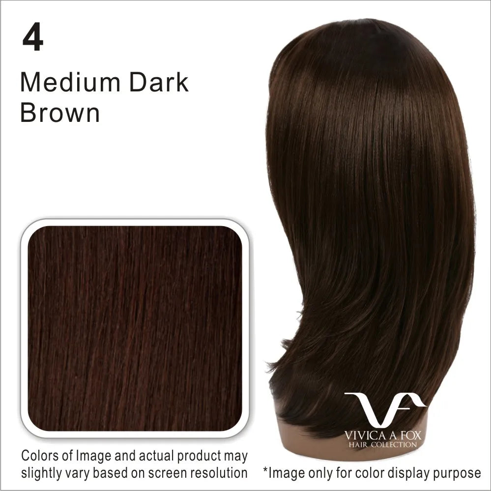 Vivica A Fox Pure Stretch Cap 100% Premium Human Hair "18 Inch" luxurious Silky  Wig- H201-V