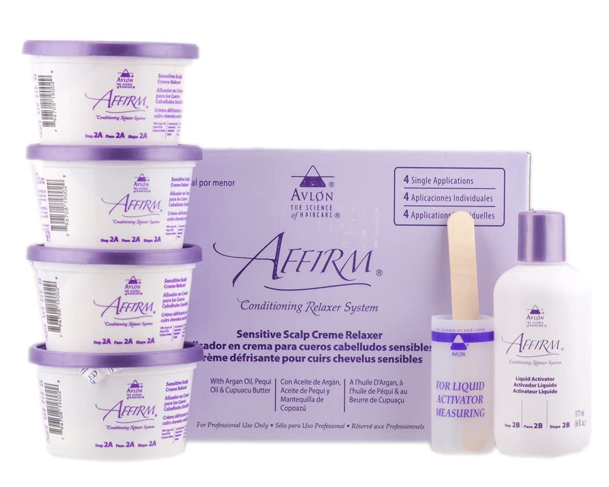 Avlon Affirm Sensitive Scalp Conditioning Relaxer 4 Single Applications Kit