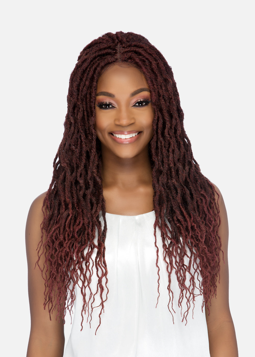 Vivica A. Fox ADALEE 25″ NATURAL WAVE DREAD LOCS Synthetic Swiss Lace Front Wig