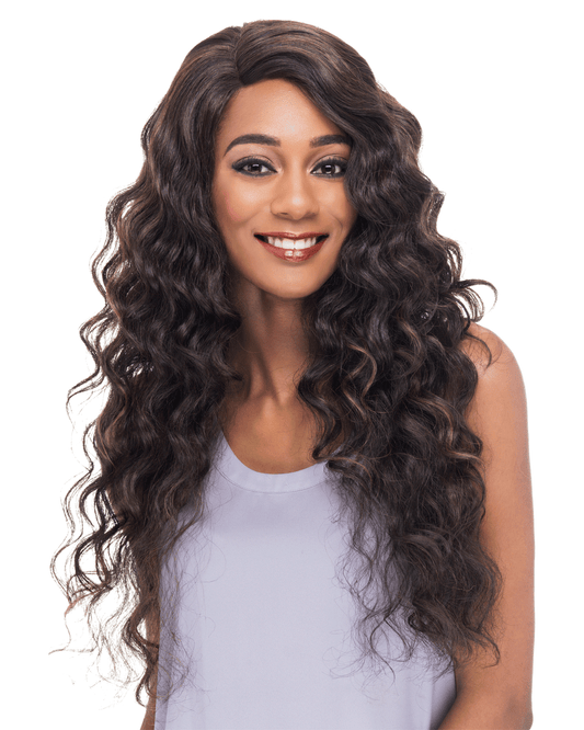 Vivica A Fox Pure Stretch Cap Synthetic "21 inch" Deep swiss Lacefront  Wig- ANTIQUE