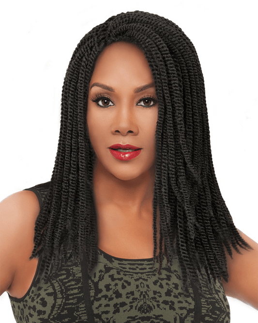 Vivica A Fox Pure Stretch Cap Synthetic  Long  "16 inch" Spring twist Lacefront  Wig- ARTISHA