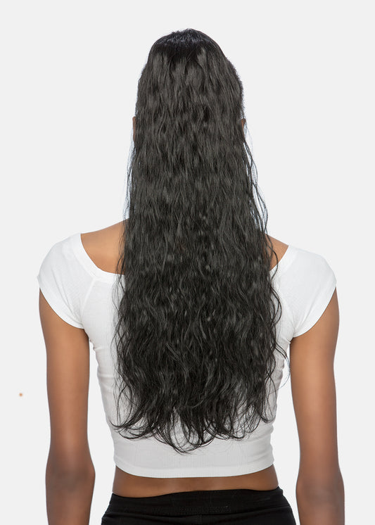 Vivica Fox Brazilian Human Hair Blend Sassy & Classy Draw String Ponytail JAYMA