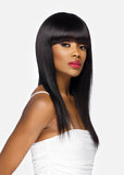 Vivica A Fox  100% Natural Remi Human Hair  Straight Layered with Blunt Bang- NHST22