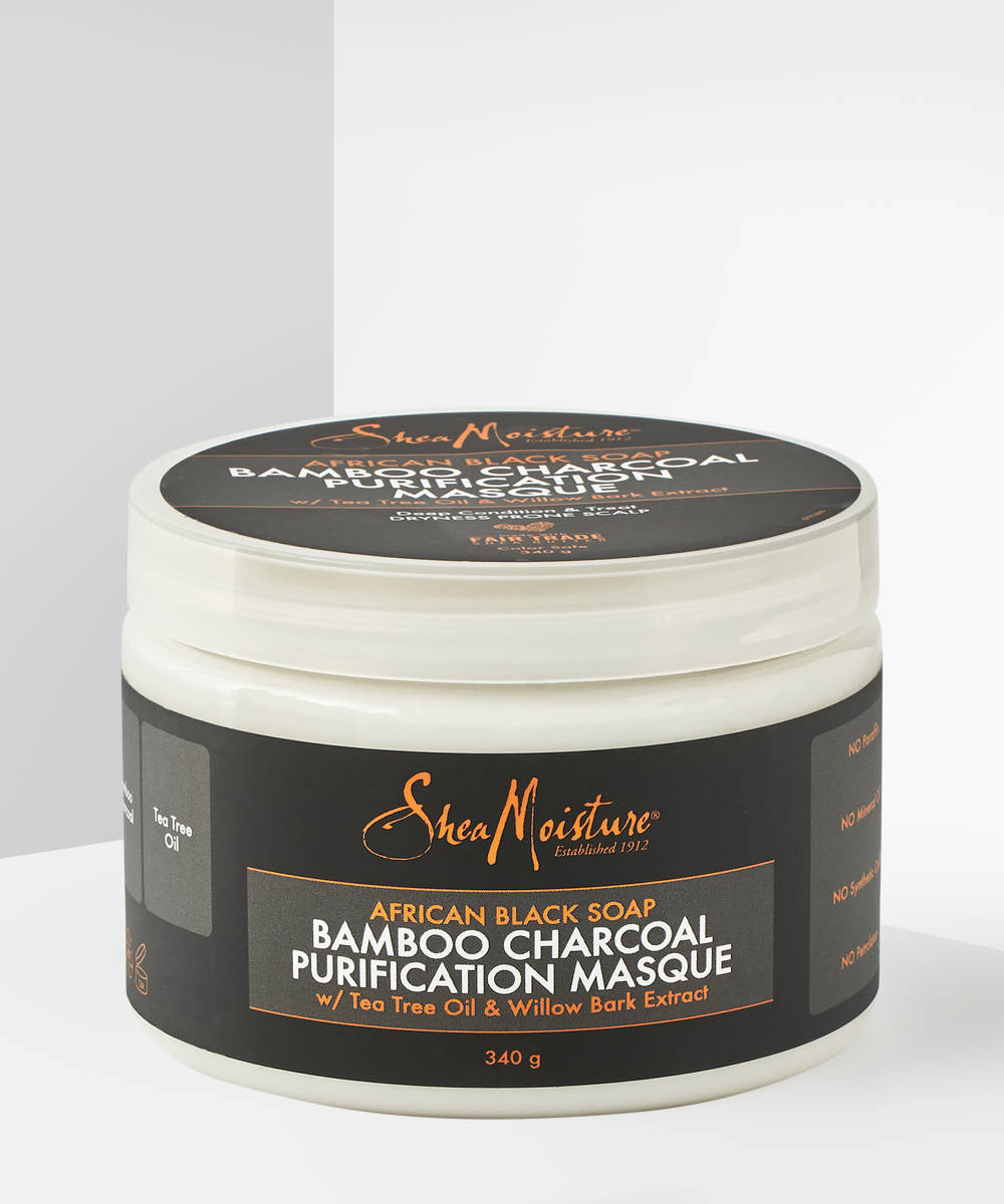 Shea Moisture African Black Soap Bamboo Charcoal Purification Masque 12oz