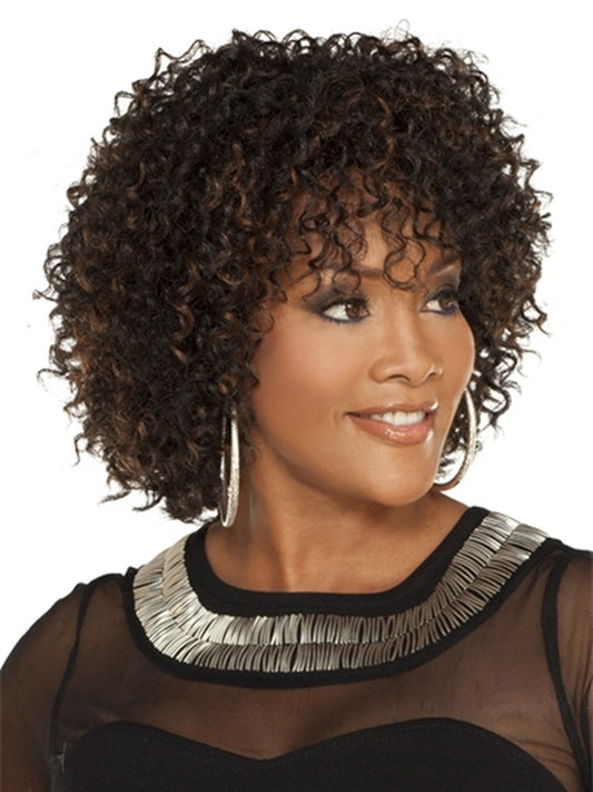 Vivica A Fox  Pure Stretch Cap Synthetic "11 inch" Water wave style Wig -  BOHEMIAN