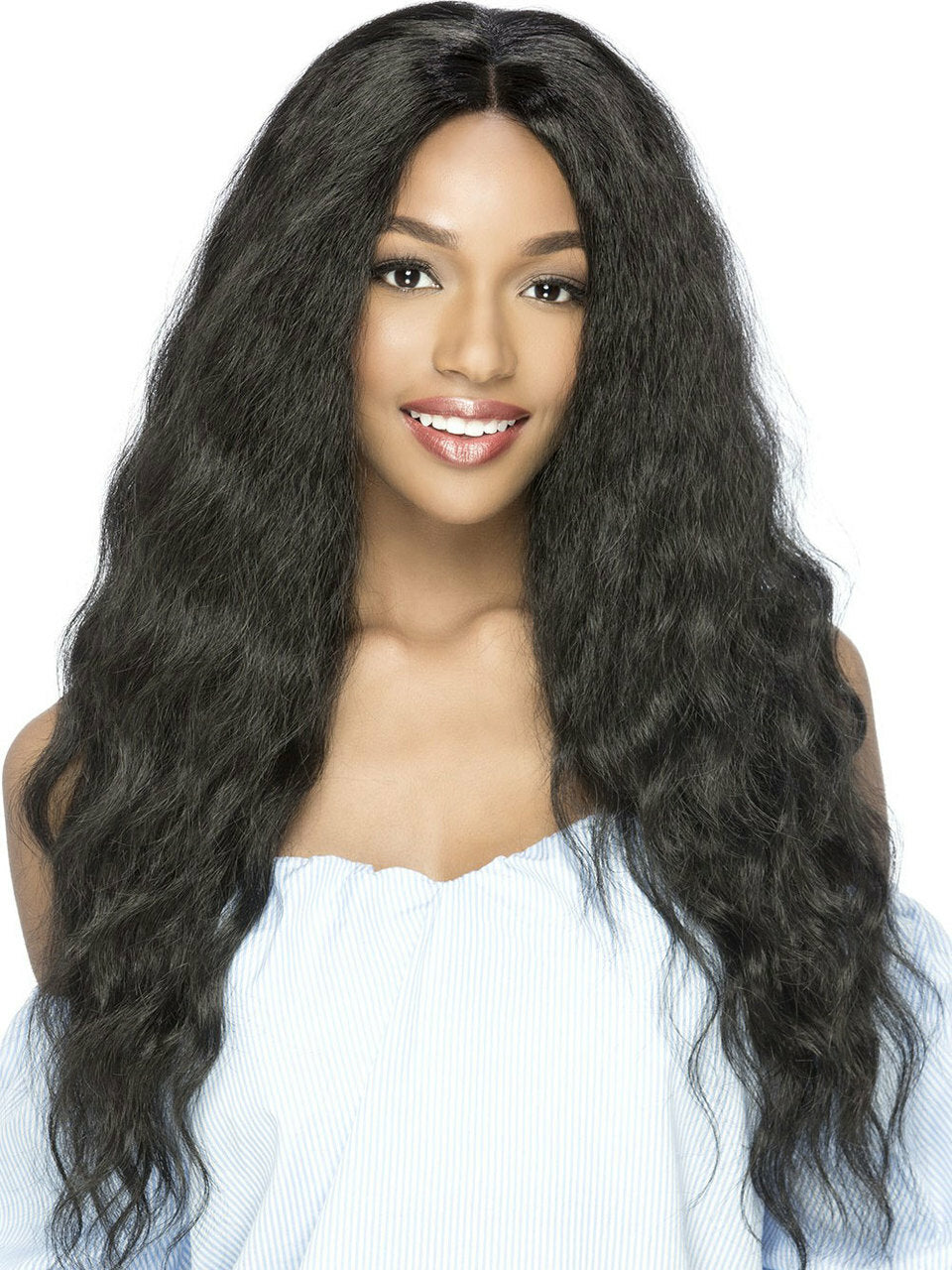 Vivica A Fox Pure Stretch Cap   "28 inch" 100% Human Hair Blend Lacefront  Wig-  HMBL- JENN