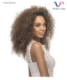 Vivica A Fox Synthetic Fiber 3/4 Half  Curly Wig  FHW-SOPHIA