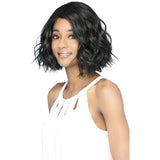 Vivica A Fox  Pure Stretch Cap Synthetic Body Wave Bob W/ Side "10 inch" Wig - IVORY