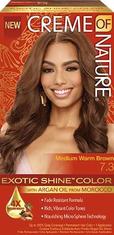 Creme of Nature Exotic Shine Color with Argan Oil  Medium Warm Brown 7.3