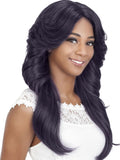 Vivica A Fox Pure Stretch Cap Synthetic  Long  "24 inch" Wavy Lacefront  Wig-  DIAMOND